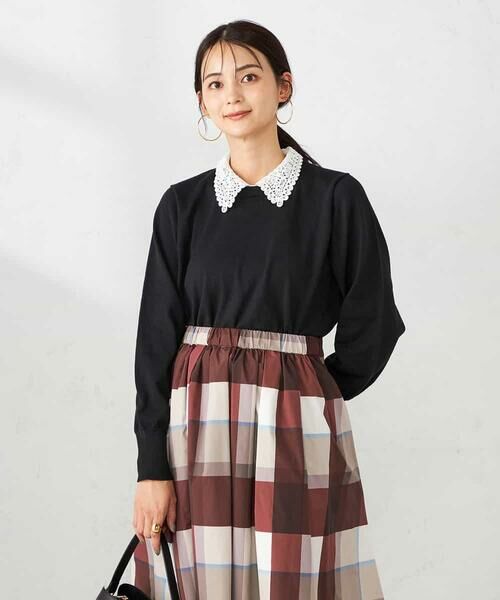 a.v.v / アー・ヴェ・ヴェ ニット・セーター | 2WAYレースカラーニット | 詳細7