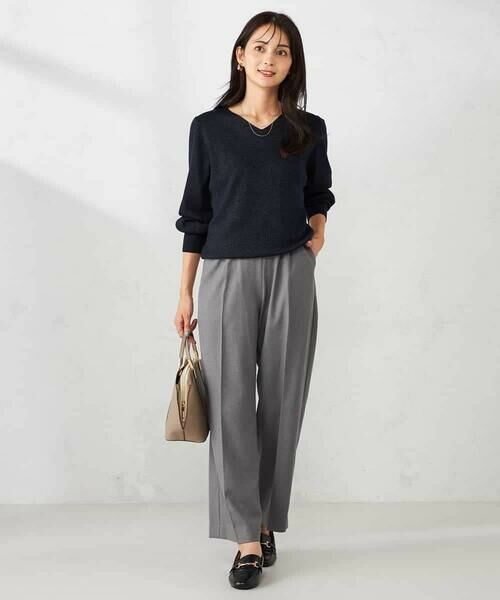 a.v.v / アー・ヴェ・ヴェ ニット・セーター | 【洗える】ラメVネック美ラクるパフスリーブニット | 詳細14