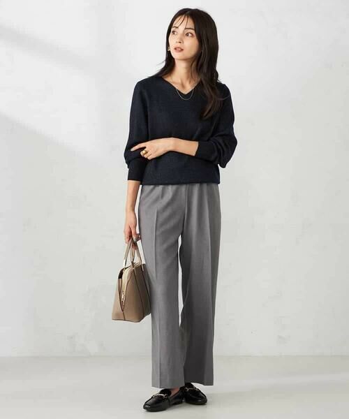 a.v.v / アー・ヴェ・ヴェ ニット・セーター | 【洗える】ラメVネック美ラクるパフスリーブニット | 詳細16