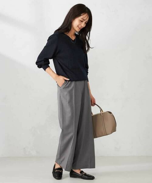 a.v.v / アー・ヴェ・ヴェ ニット・セーター | 【洗える】ラメVネック美ラクるパフスリーブニット | 詳細18