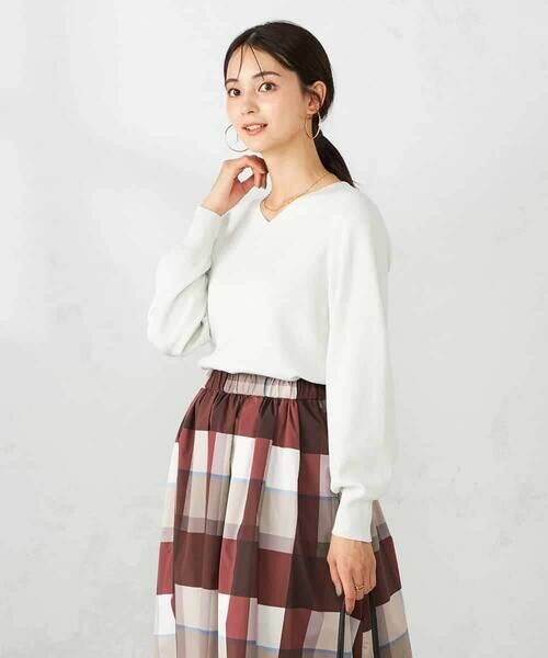 a.v.v / アー・ヴェ・ヴェ ニット・セーター | 【洗える】ラメVネック美ラクるパフスリーブニット | 詳細19