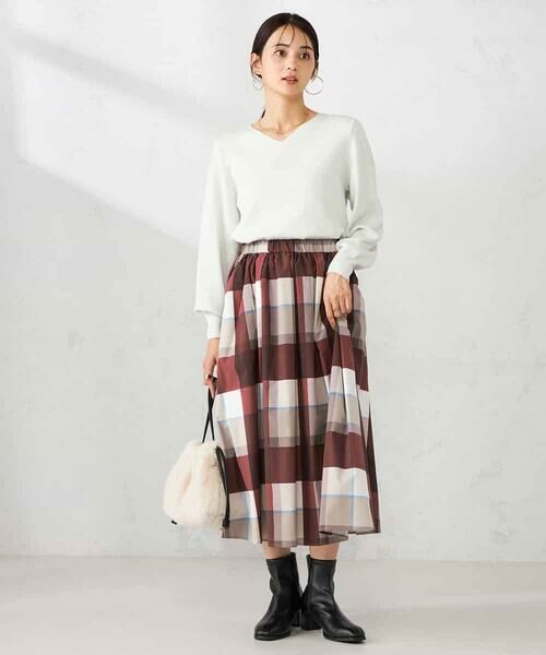 a.v.v / アー・ヴェ・ヴェ ニット・セーター | 【洗える】ラメVネック美ラクるパフスリーブニット | 詳細22