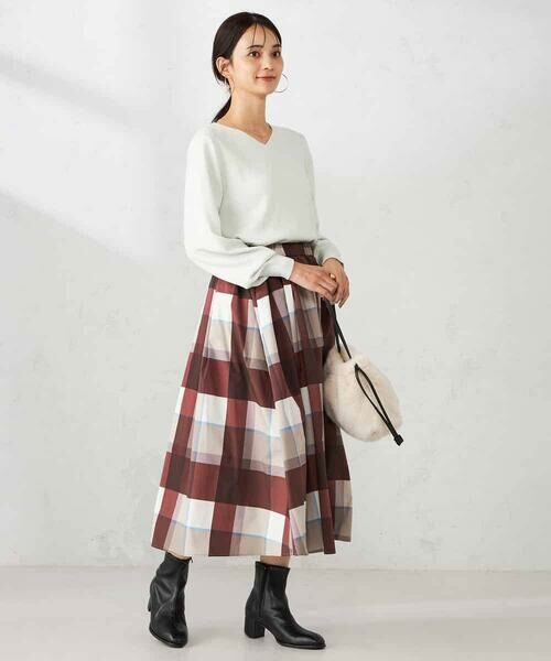 a.v.v / アー・ヴェ・ヴェ ニット・セーター | 【洗える】ラメVネック美ラクるパフスリーブニット | 詳細25