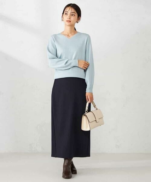 a.v.v / アー・ヴェ・ヴェ ニット・セーター | 【洗える】ラメVネック美ラクるパフスリーブニット | 詳細4