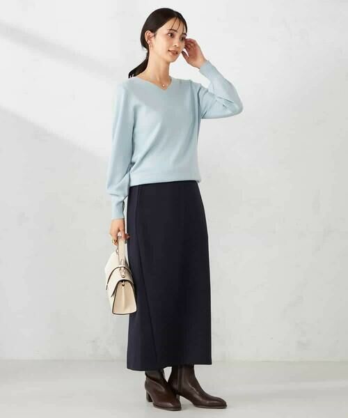 a.v.v / アー・ヴェ・ヴェ ニット・セーター | 【洗える】ラメVネック美ラクるパフスリーブニット | 詳細7