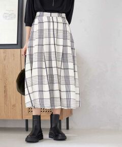 a.v.v / アー・ヴェ・ヴェ ロング・マキシ丈スカート | 【マシンウォッシャブル】タックフレアサテンスカート