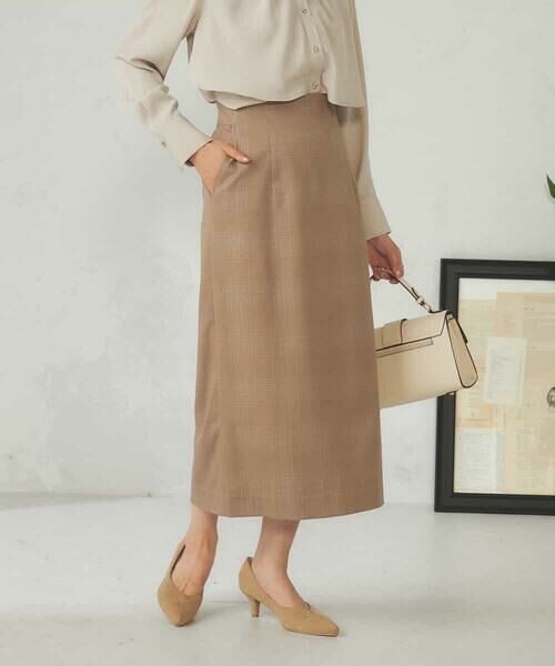 a.v.v / アー・ヴェ・ヴェ ロング・マキシ丈スカート | ラメチェックナロースカート | 詳細1