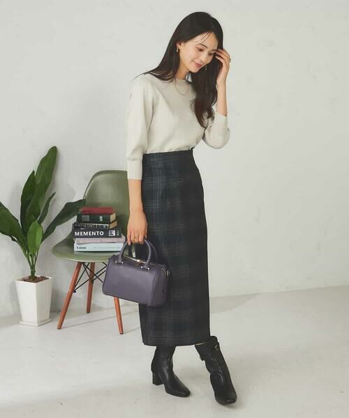 a.v.v / アー・ヴェ・ヴェ ロング・マキシ丈スカート | ラメチェックナロースカート | 詳細11