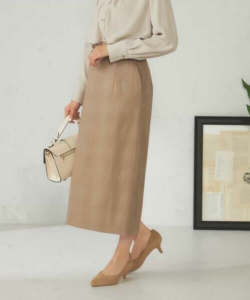 a.v.v / アー・ヴェ・ヴェ ロング・マキシ丈スカート | ラメチェックナロースカート | 詳細2