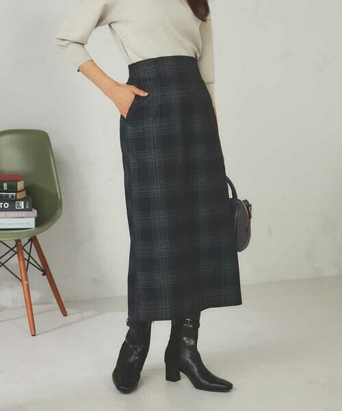 a.v.v / アー・ヴェ・ヴェ ロング・マキシ丈スカート | ラメチェックナロースカート | 詳細7