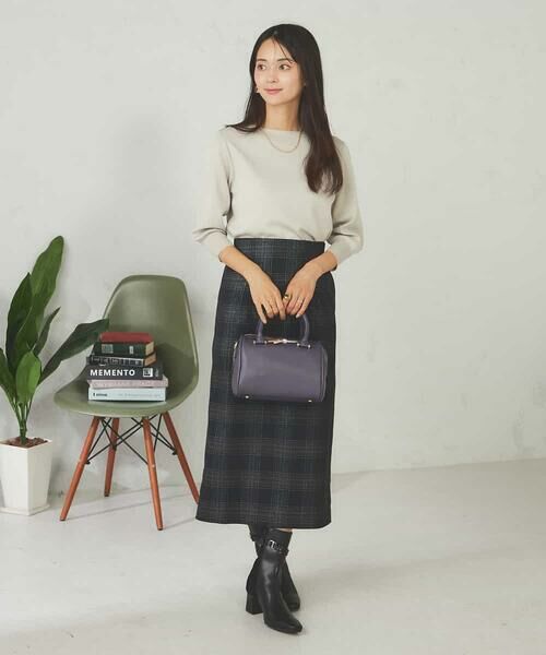 a.v.v / アー・ヴェ・ヴェ ロング・マキシ丈スカート | ラメチェックナロースカート | 詳細8