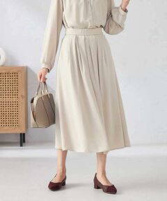a.v.v / アー・ヴェ・ヴェ ロング・マキシ丈スカート | 【洗える/セットアップ可】タックフレアスカート