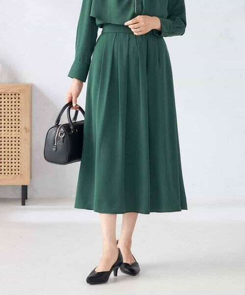 a.v.v / アー・ヴェ・ヴェ ロング・マキシ丈スカート | 【洗える/セットアップ可】タックフレアスカート | 詳細1