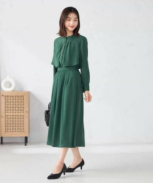 a.v.v / アー・ヴェ・ヴェ ロング・マキシ丈スカート | 【洗える/セットアップ可】タックフレアスカート | 詳細3