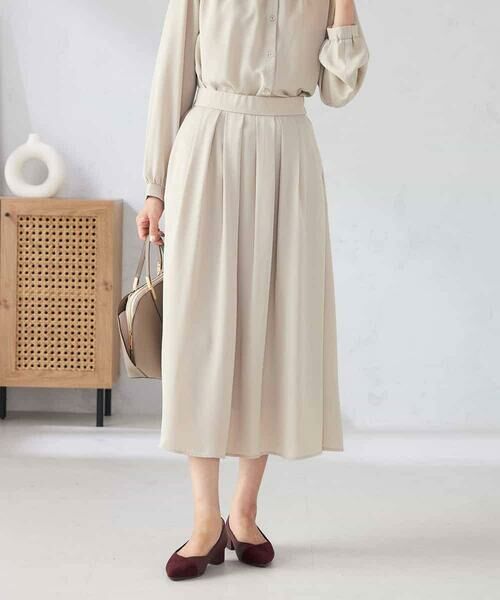 a.v.v / アー・ヴェ・ヴェ ロング・マキシ丈スカート | 【洗える/セットアップ可】タックフレアスカート | 詳細6