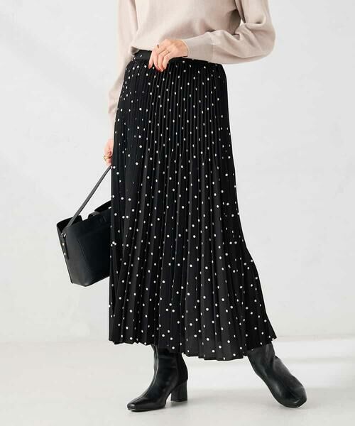 a.v.v / アー・ヴェ・ヴェ ロング・マキシ丈スカート | 【洗える】ドットプリーツスカート | 詳細12