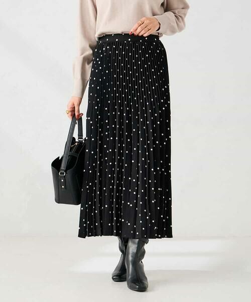 a.v.v / アー・ヴェ・ヴェ ロング・マキシ丈スカート | 【洗える】ドットプリーツスカート | 詳細13