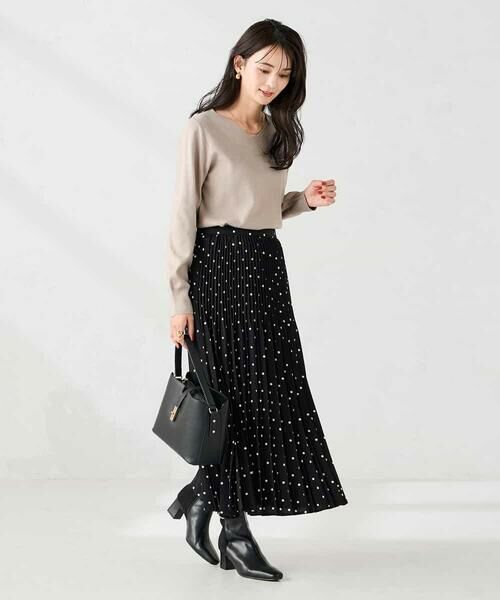 a.v.v / アー・ヴェ・ヴェ ロング・マキシ丈スカート | 【洗える】ドットプリーツスカート | 詳細14