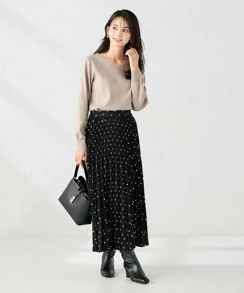 a.v.v / アー・ヴェ・ヴェ ロング・マキシ丈スカート | 【洗える】ドットプリーツスカート | 詳細15
