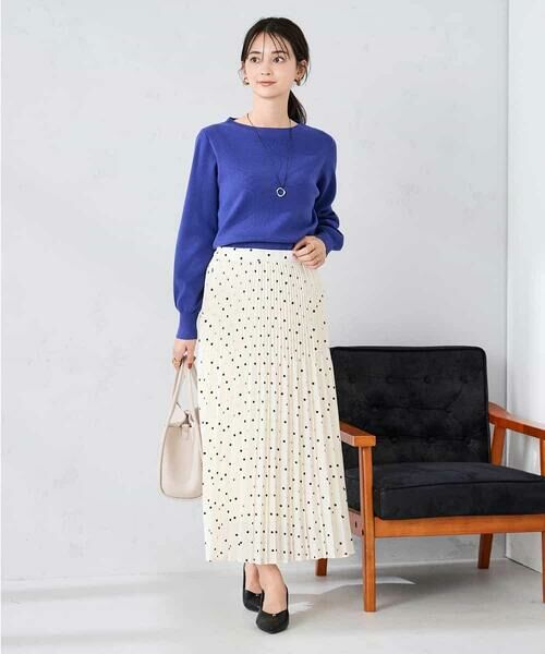 a.v.v / アー・ヴェ・ヴェ ロング・マキシ丈スカート | 【洗える】ドットプリーツスカート | 詳細3
