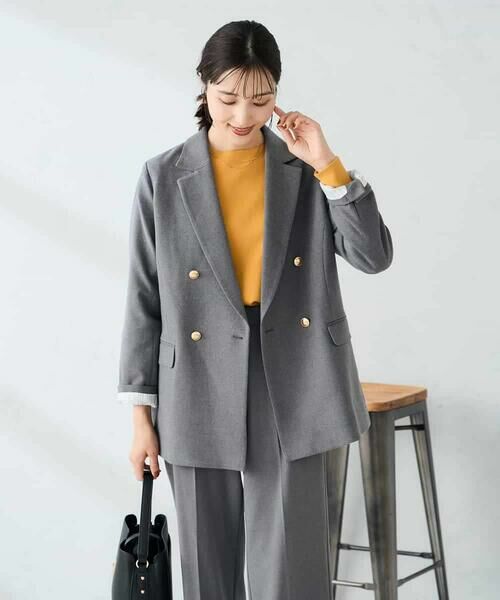 a.v.v / アー・ヴェ・ヴェ テーラードジャケット | 【ストレッチ/雑誌InRed(宝島社)11月号掲載】ダブルブレストジャケット | 詳細10