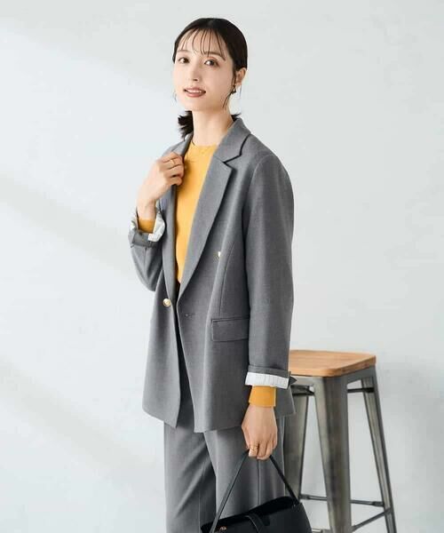 a.v.v / アー・ヴェ・ヴェ テーラードジャケット | 【ストレッチ/雑誌InRed(宝島社)11月号掲載】ダブルブレストジャケット | 詳細11