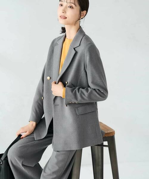 a.v.v / アー・ヴェ・ヴェ テーラードジャケット | 【ストレッチ/雑誌InRed(宝島社)11月号掲載】ダブルブレストジャケット | 詳細13