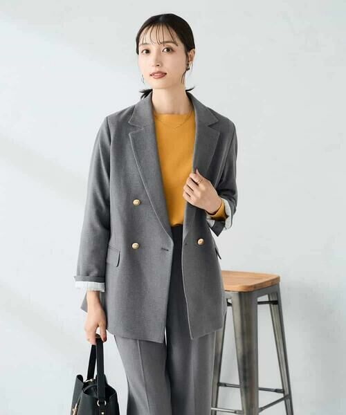 a.v.v / アー・ヴェ・ヴェ テーラードジャケット | 【ストレッチ/雑誌InRed(宝島社)11月号掲載】ダブルブレストジャケット | 詳細9