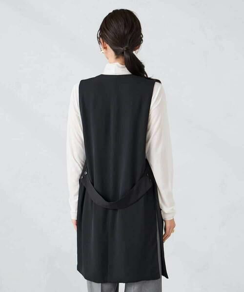 a.v.v / アー・ヴェ・ヴェ ベスト | 異素材切り替えロングジレ | 詳細18