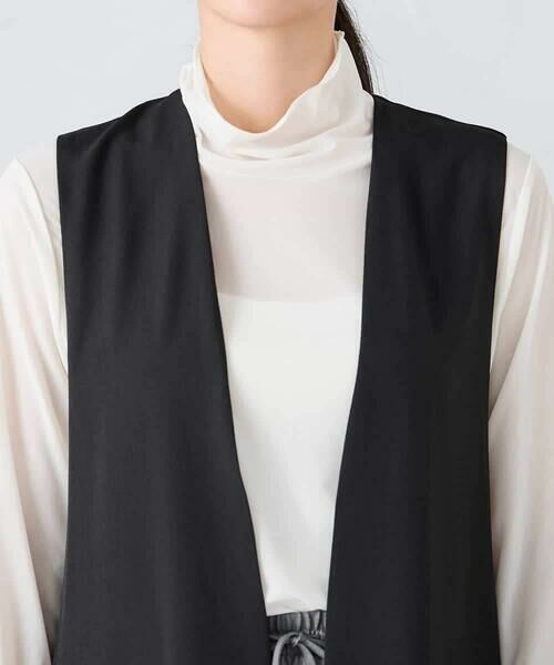 a.v.v / アー・ヴェ・ヴェ ベスト | 異素材切り替えロングジレ | 詳細19