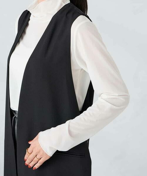 a.v.v / アー・ヴェ・ヴェ ベスト | 異素材切り替えロングジレ | 詳細20