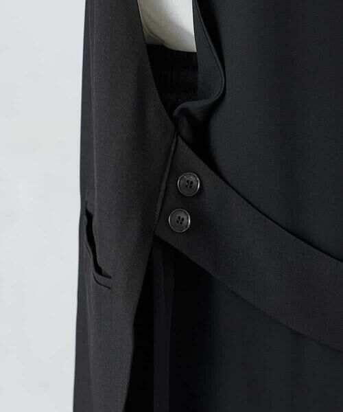 a.v.v / アー・ヴェ・ヴェ ベスト | 異素材切り替えロングジレ | 詳細23