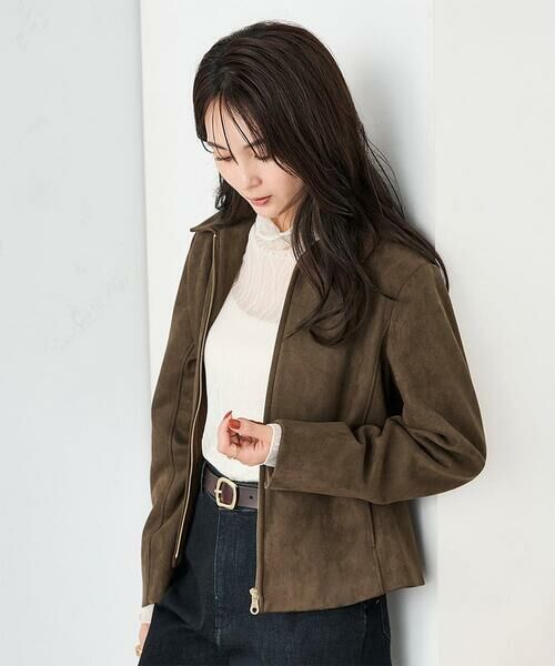 a.v.v / アー・ヴェ・ヴェ その他アウター | フェイクスエードステンカラーブルゾン | 詳細19