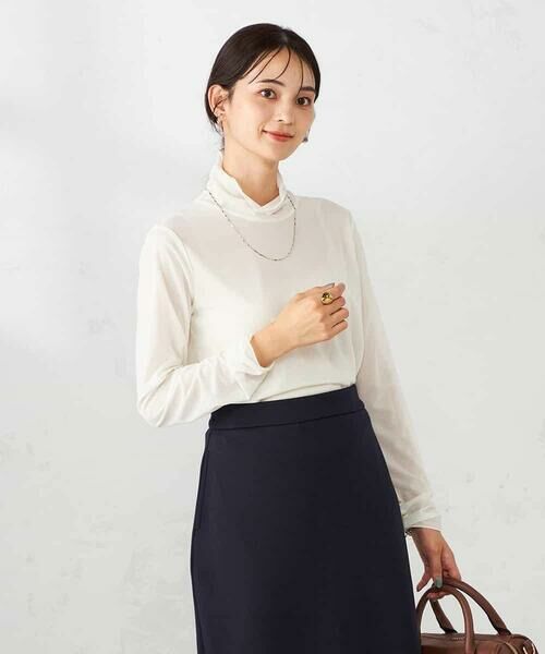 a.v.v / アー・ヴェ・ヴェ カットソー | シアーストレッチハイネックトップス | 詳細10