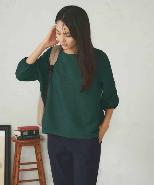 a.v.v / アー・ヴェ・ヴェ カットソー | ピンタックボーダークロップドトップス | 詳細1