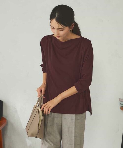 a.v.v / アー・ヴェ・ヴェ カットソー | ドレープネックトップス | 詳細2