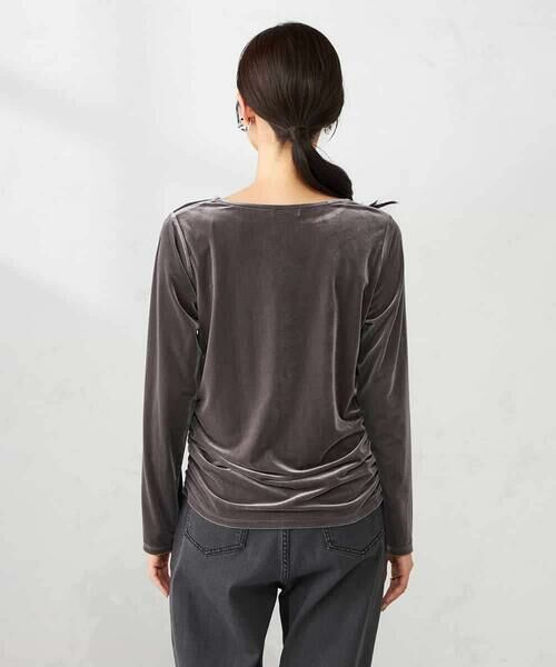 a.v.v / アー・ヴェ・ヴェ カットソー | ギャザーベロアトップス | 詳細19