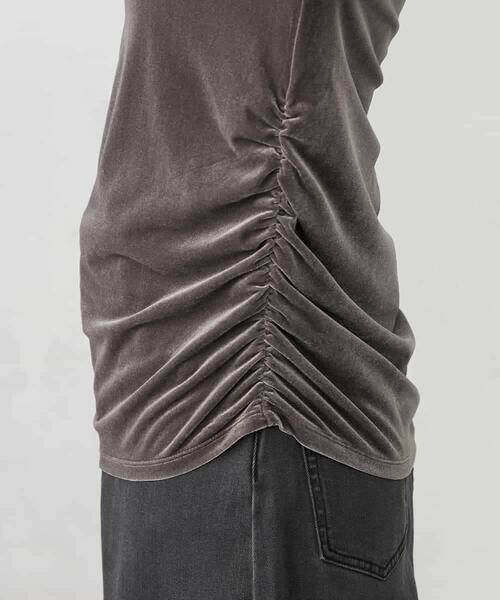 a.v.v / アー・ヴェ・ヴェ カットソー | ギャザーベロアトップス | 詳細22