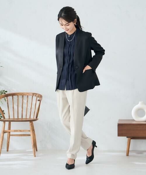 a.v.v / アー・ヴェ・ヴェ チノ・ワークパンツ | 【イージーケア/洗える/ストレッチ】裏起毛美ラクるイージーテーパードパンツ | 詳細25