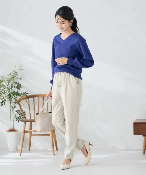 a.v.v / アー・ヴェ・ヴェ チノ・ワークパンツ | 【イージーケア/洗える/ストレッチ】裏起毛美ラクるイージーテーパードパンツ | 詳細30