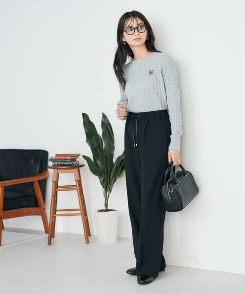 a.v.v / アー・ヴェ・ヴェ その他パンツ | 【イージーケア/洗える/ストレッチ】裏起毛美ラクるイージーワイドパンツ | 詳細30