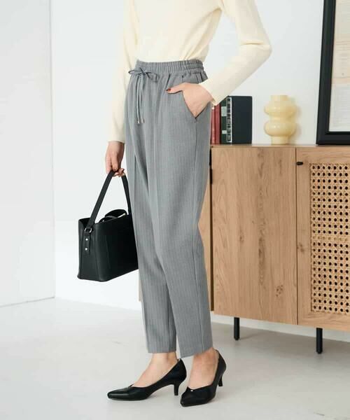 a.v.v / アー・ヴェ・ヴェ チノ・ワークパンツ | 【イージーケア/洗える/ストレッチ】裏起毛美ラクるイージーストライプテーパードパンツ | 詳細2