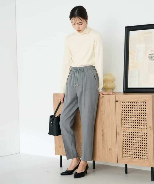 a.v.v / アー・ヴェ・ヴェ チノ・ワークパンツ | 【イージーケア/洗える/ストレッチ】裏起毛美ラクるイージーストライプテーパードパンツ | 詳細3