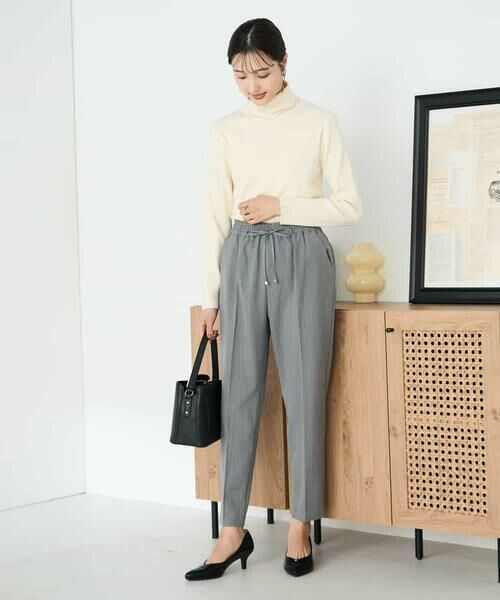 a.v.v / アー・ヴェ・ヴェ チノ・ワークパンツ | 【イージーケア/洗える/ストレッチ】裏起毛美ラクるイージーストライプテーパードパンツ | 詳細4