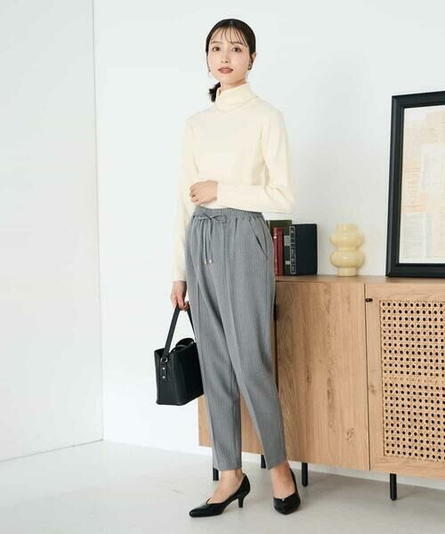 a.v.v / アー・ヴェ・ヴェ チノ・ワークパンツ | 【イージーケア/洗える/ストレッチ】裏起毛美ラクるイージーストライプテーパードパンツ | 詳細5