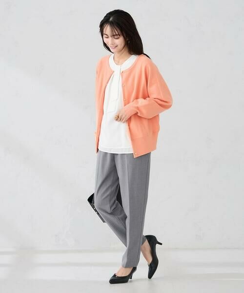 a.v.v / アー・ヴェ・ヴェ チノ・ワークパンツ | 【イージーケア/洗える/ストレッチ】裏起毛美ラクるイージーストライプテーパードパンツ | 詳細7