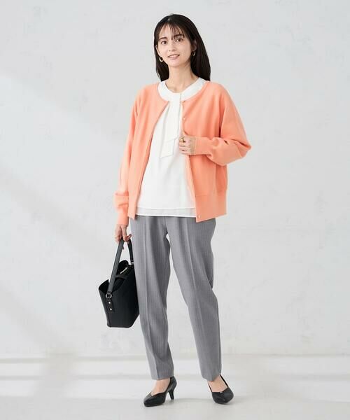 a.v.v / アー・ヴェ・ヴェ チノ・ワークパンツ | 【イージーケア/洗える/ストレッチ】裏起毛美ラクるイージーストライプテーパードパンツ | 詳細8