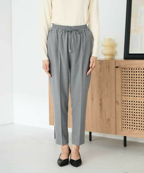 a.v.v / アー・ヴェ・ヴェ チノ・ワークパンツ | 【イージーケア/洗える/ストレッチ】裏起毛美ラクるイージーストライプテーパードパンツ | 詳細9