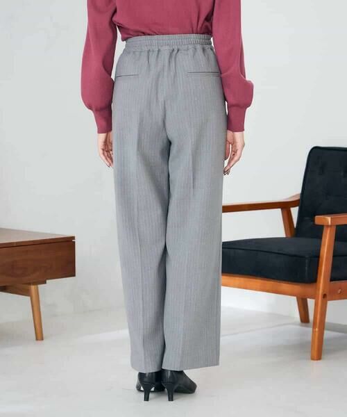 a.v.v / アー・ヴェ・ヴェ その他パンツ | 【イージーケア/洗える/ストレッチ】裏起毛美ラクるイージーストライプワイドパンツ | 詳細9