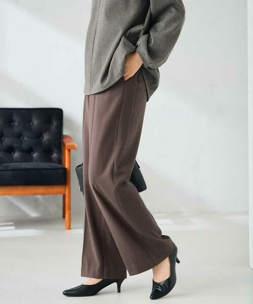 a.v.v / アー・ヴェ・ヴェ チノ・ワークパンツ | 【イージーケア/洗える/ストレッチ】裏起毛美ラクるスッキリ見えストレートパンツ | 詳細1